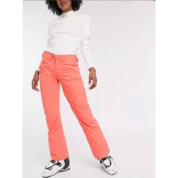 NILS Womens Stretch Snow Ski Jan Pants in Coral - Picture 1 of 10